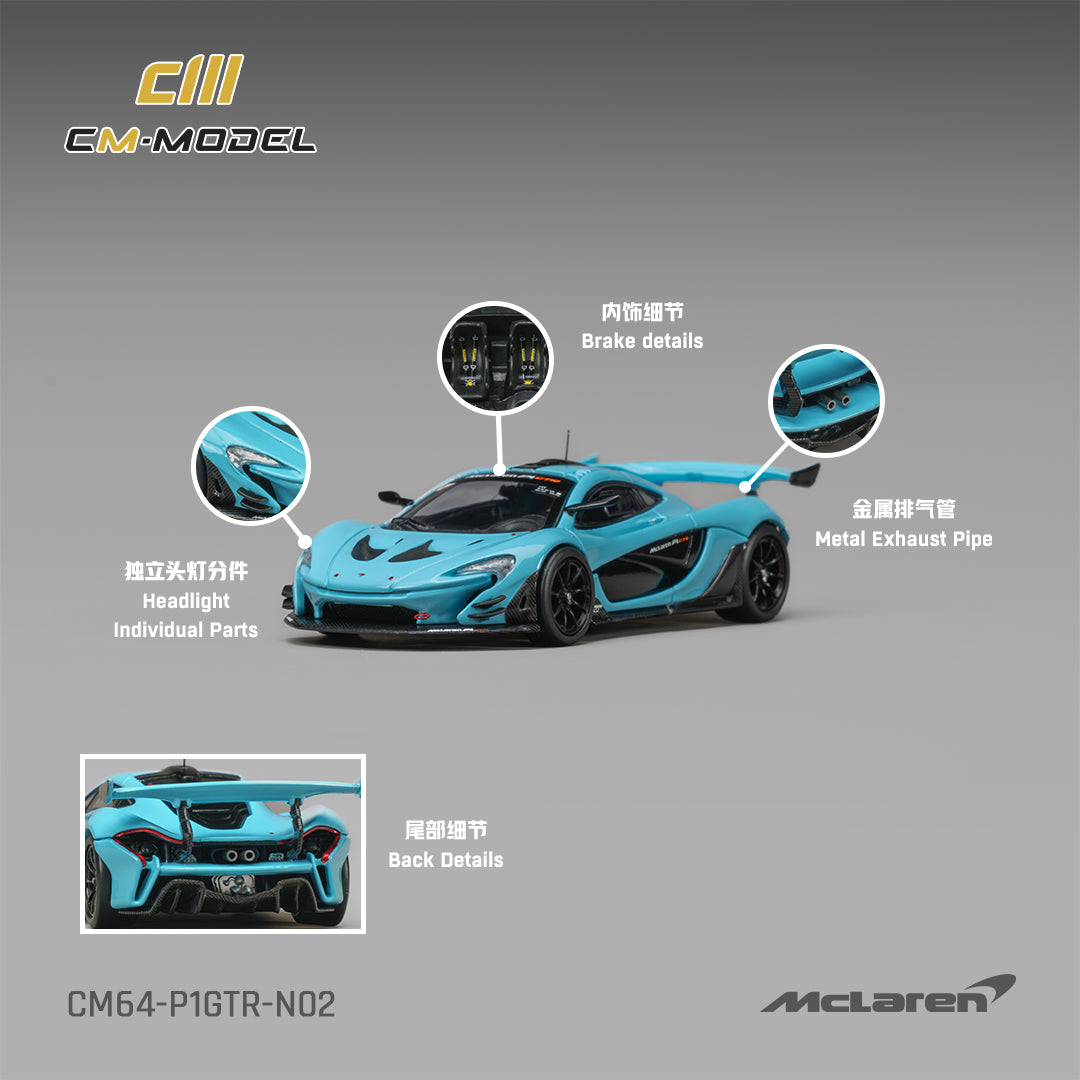 CM Model McLaren P1 GTR Iridium Blue 1:64 - view 1