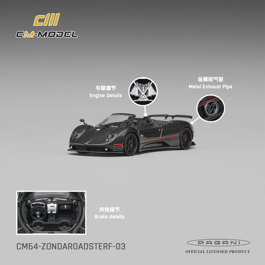 CM Model Pagani Zonda F Roadster Montecarlo Gray 1:64 - view 1