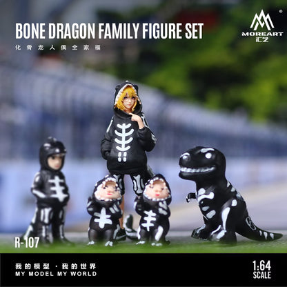 MoreArt Bone Dragon Family Figure Set (R-107) - 1:64 Scale - Pre-Order