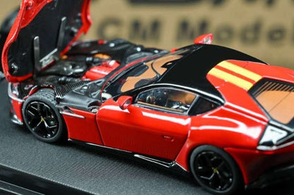 7cm Model - Cavallino 12 Cilindri - Rosso Corsa/Giallo Modena Racing Livery Stripes - 1:64 Scale Model - PRE ORDER