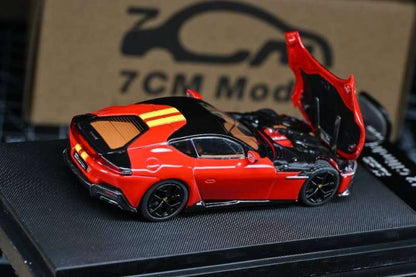 7cm Model - Cavallino 12 Cilindri - Rosso Corsa/Giallo Modena Racing Livery Stripes - 1:64 Scale Model - PRE ORDER