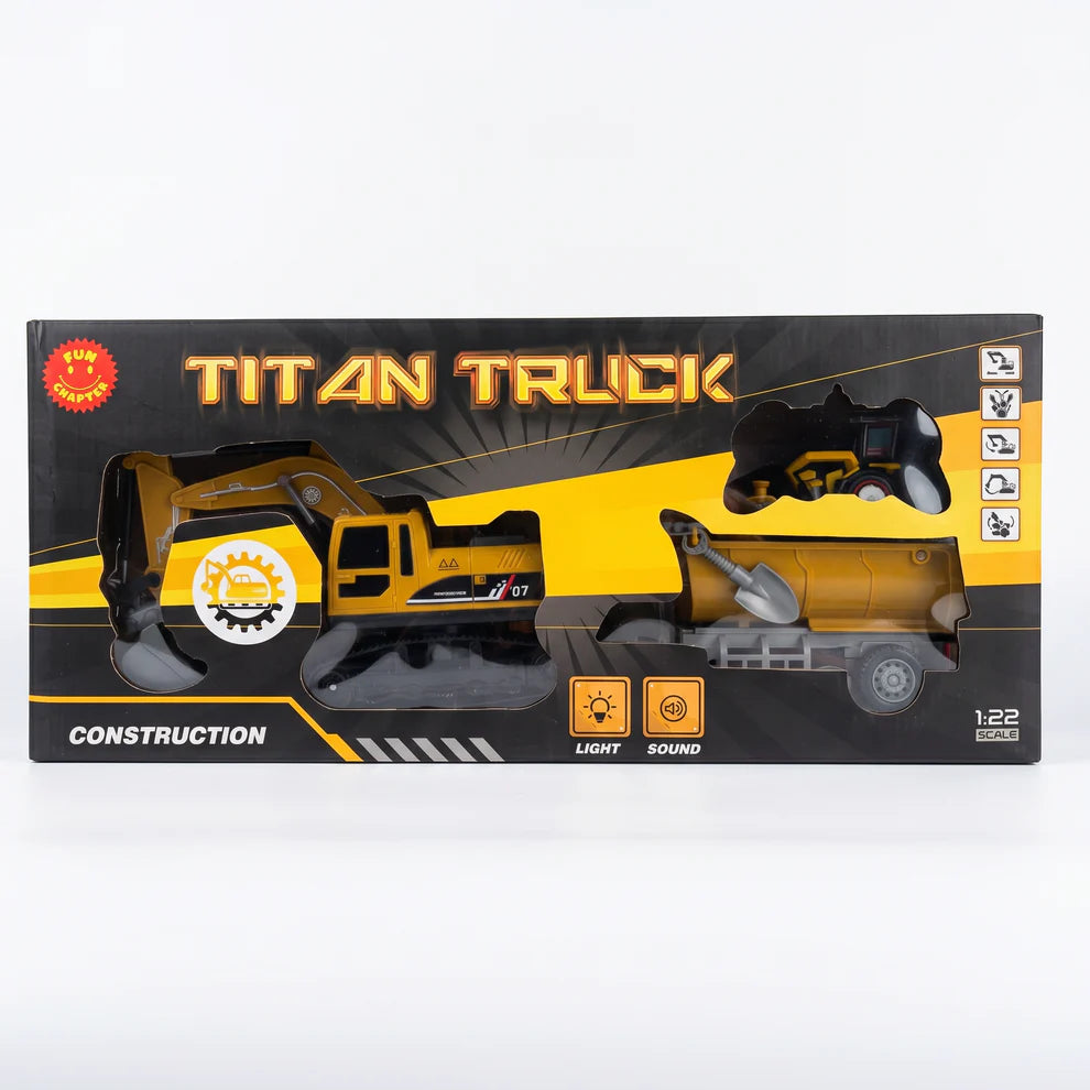 FunChapter - Truck Toy with Tow Bucket - 1:22 Scale Remote Toy