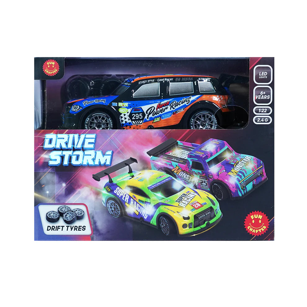 FunChapter - RC Stunt Car - Blue&Orange - 1:22 Scale Remote Car