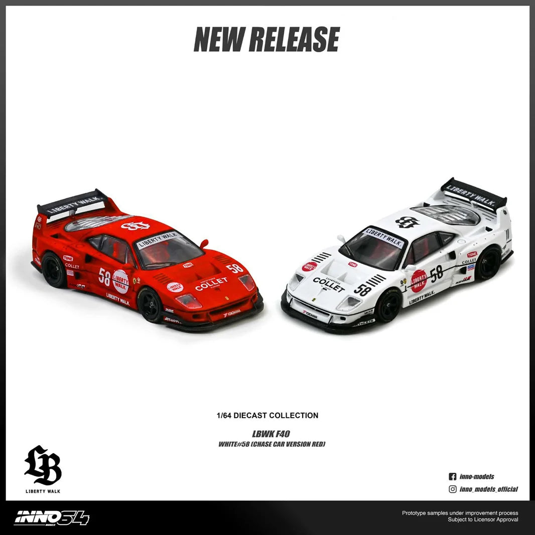 Inno64 - Ferrari F40 Athlete white - PRE ORDER - Torque Tribe