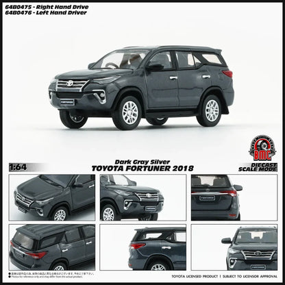 BMC - Toyota Fortuner 2018 - Dark Grey Silver - 1:64 Scale Model