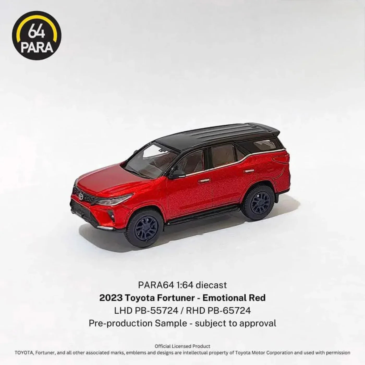 Para64 - Toyota Fortuner 2023 - Red - 1:64 Scale Model
