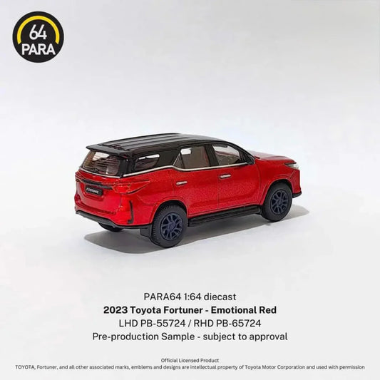 Para64 - Toyota Fortuner 2023 - Red - 1:64 Scale Model - Torque Tribe