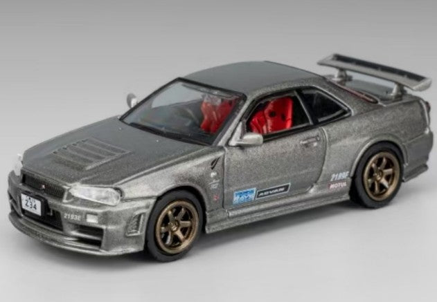 Nissan Skyline GT-R R34 Z-Tune – Grey | Shadow by GCD 1:64 Diecast
