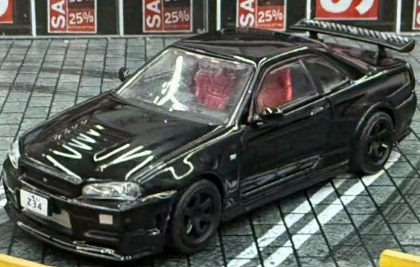 Nissan Skyline GT-R R34 Z-Tune – Black | Shadow by GCD 1:64 Diecast Model - Torque Tribe