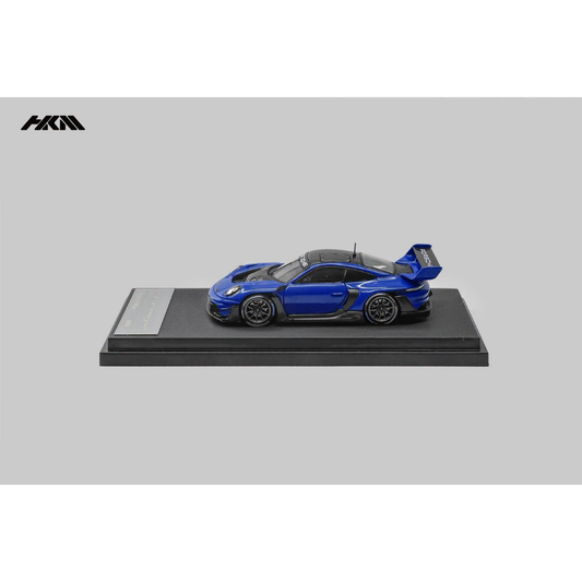 HKM Porsche 911 992 GT3 R Rennsport Brumos Wing Sanmarino Blue 1:64 - view 2