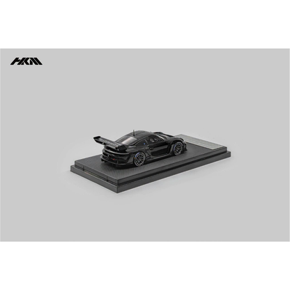 HKM Porsche 911 992 GT3 R Rennsport Brumos Wing Gloss Black 1:64 - view 3