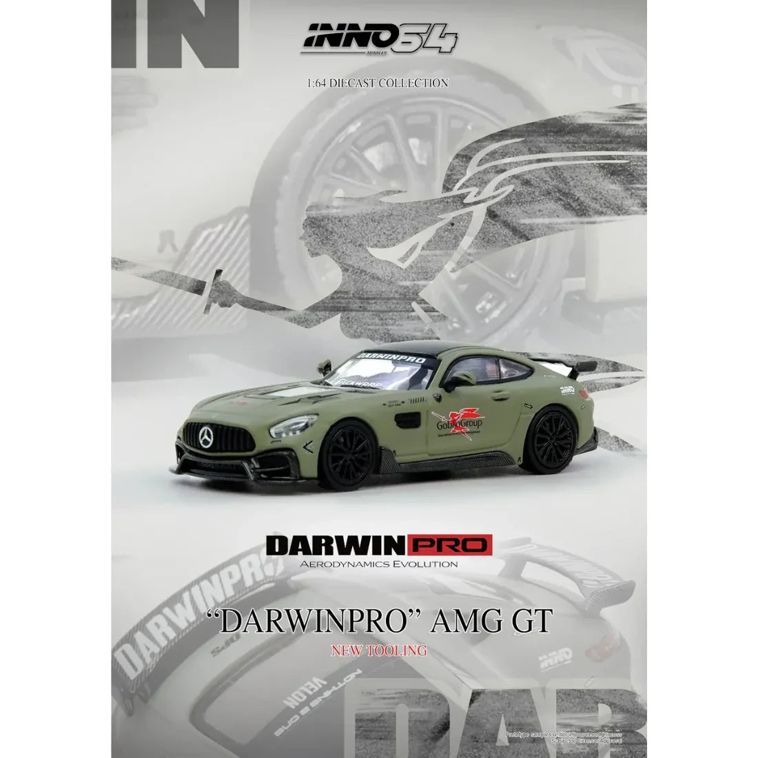 INNO64 Darwin Pro AMG GT 1:64 scale diecast - front three-quarter view