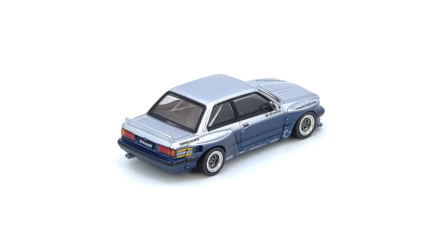 INNO64 Pandem E30 M3 1:64 Silver/Blue - view 3