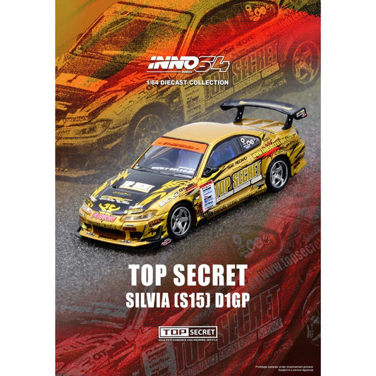 INNO64 Top Secret Silvia S15 Gold D1 Grand Prix 1:64 - view 1