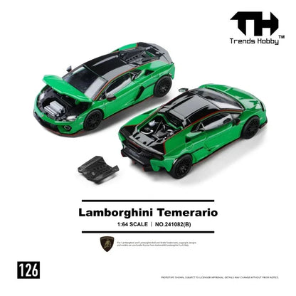 Trends Hobby - Lamborghini Temerario - Green - 1:64 Scale Model