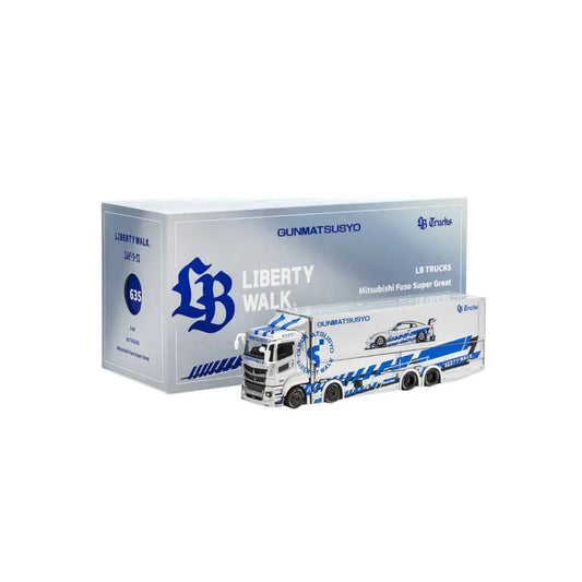 GCD - LBWK Mitsubishi Fuso Super Great Truck - Silver - 1:64 Scale Model - Torque Tribe