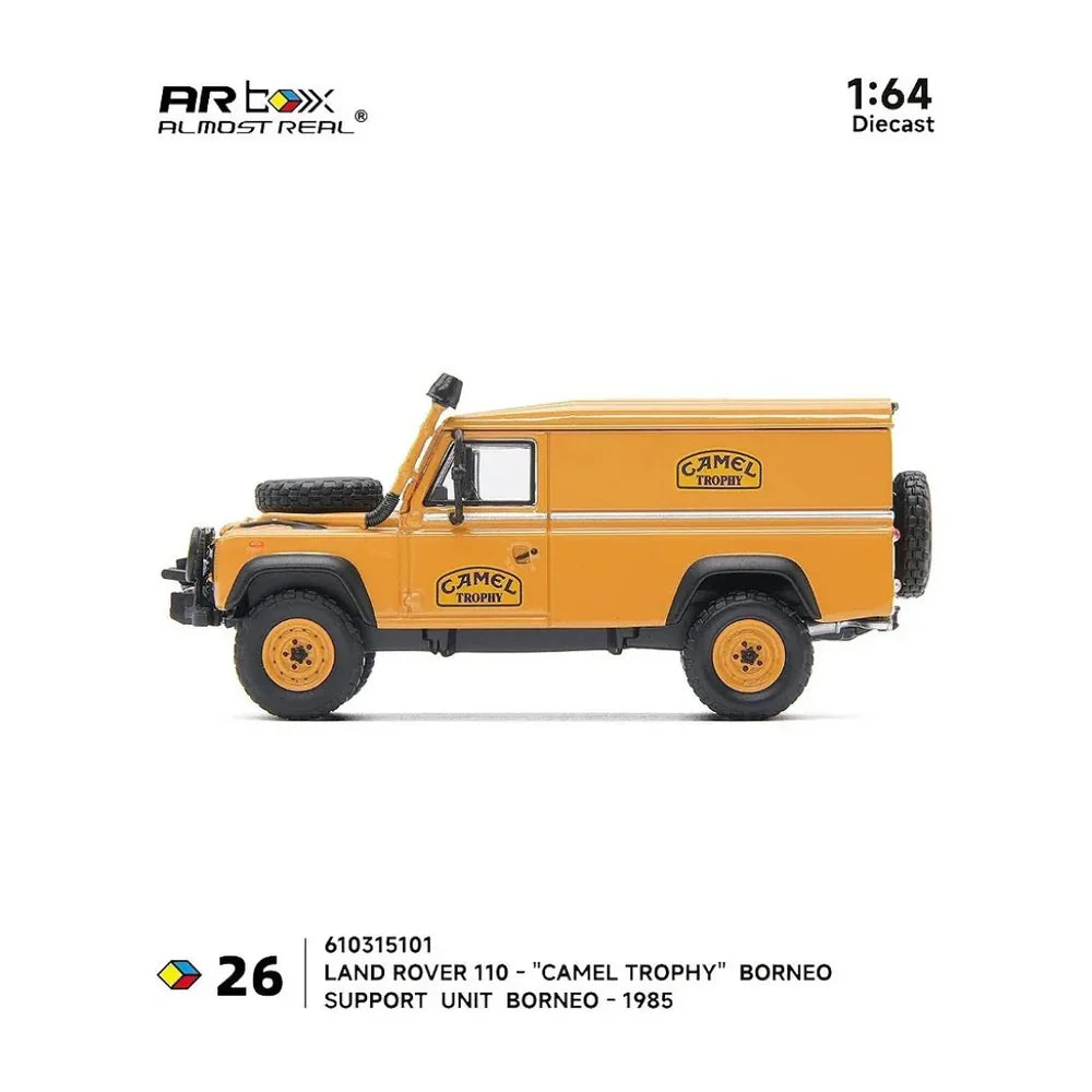 Almost Real - AR Box - Land Rover 110 "Camel Trophy" Support Unit Borneo-1985 - 1:64 Scale Diecast Model Car