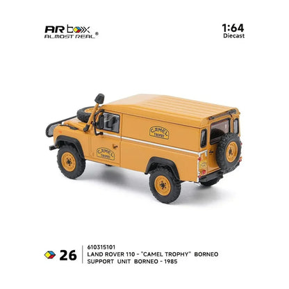 Almost Real - AR Box - Land Rover 110 "Camel Trophy" Support Unit Borneo-1985 - 1:64 Scale Diecast Model Car