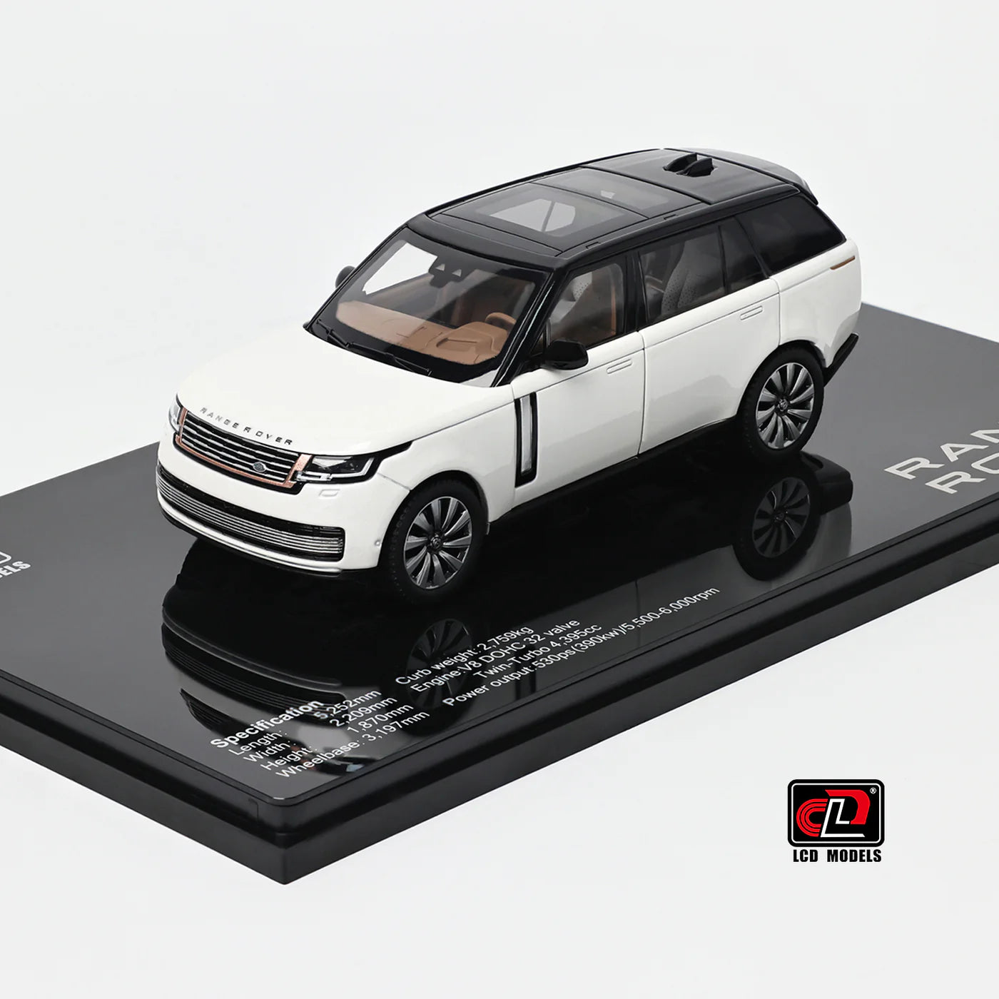 LCD Models - Land Rover Range Rover SV SERENITY - White&Black - 1:43 Scale - Torque Tribe