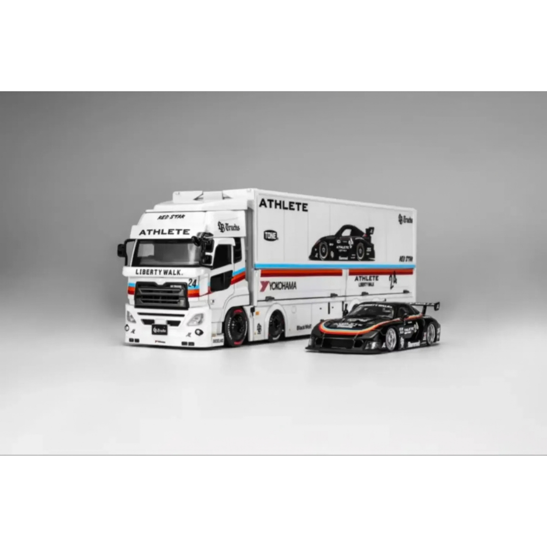 Motor Helix LB-TRUCKS UD Quon Cargo Truck Athlete White 1:64 - view 4