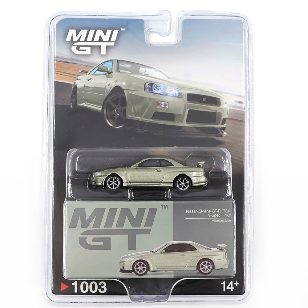 Mini GT - NISSAN SKYLINE GTR R34 VSPEC II NÜR MILLENIUM JAD - Blister Pack - Torque Tribe