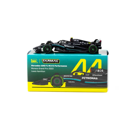 Tarmac Works - Mercedes-AMG F1 W14 E Performance Monaco Grand Prix Lewis Hamilton 2023 - 1:64 Scale Model