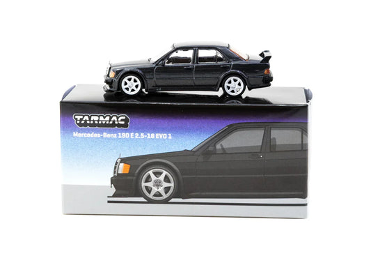 Tarmac Works - Mercedes-Benz 190 E 2.5-16 EVO 1 - Global64 - Black - 1:64 Scale - Torque Tribe