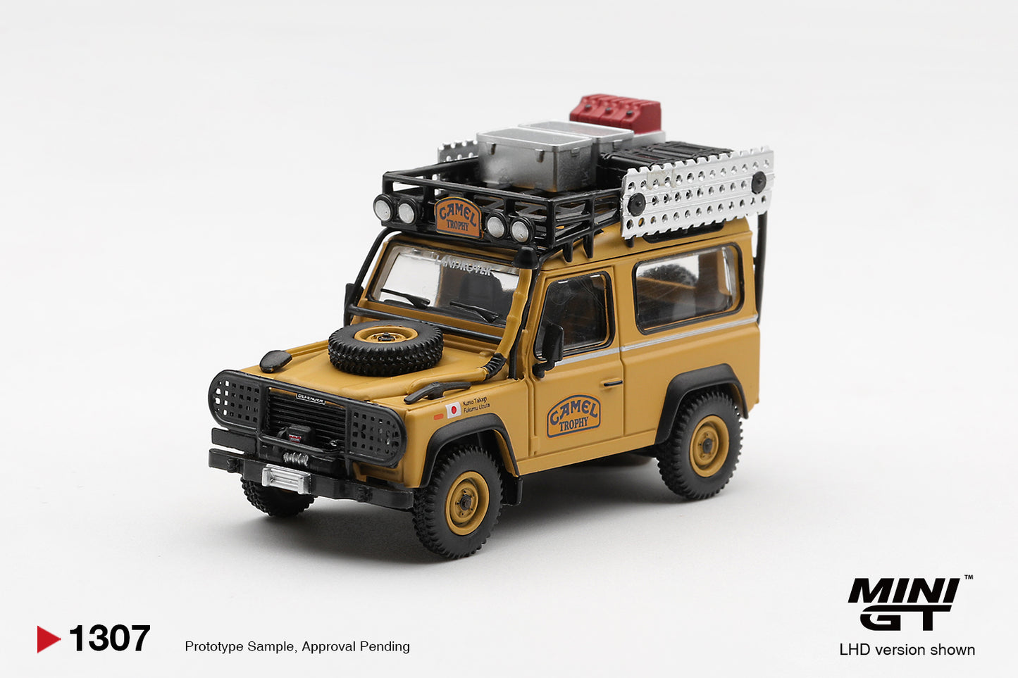 Mini GT - Land Rover Defender 90 1985 Camel Trophy Borneo Team Japan - BOX - PRE ORDER - Torque Tribe