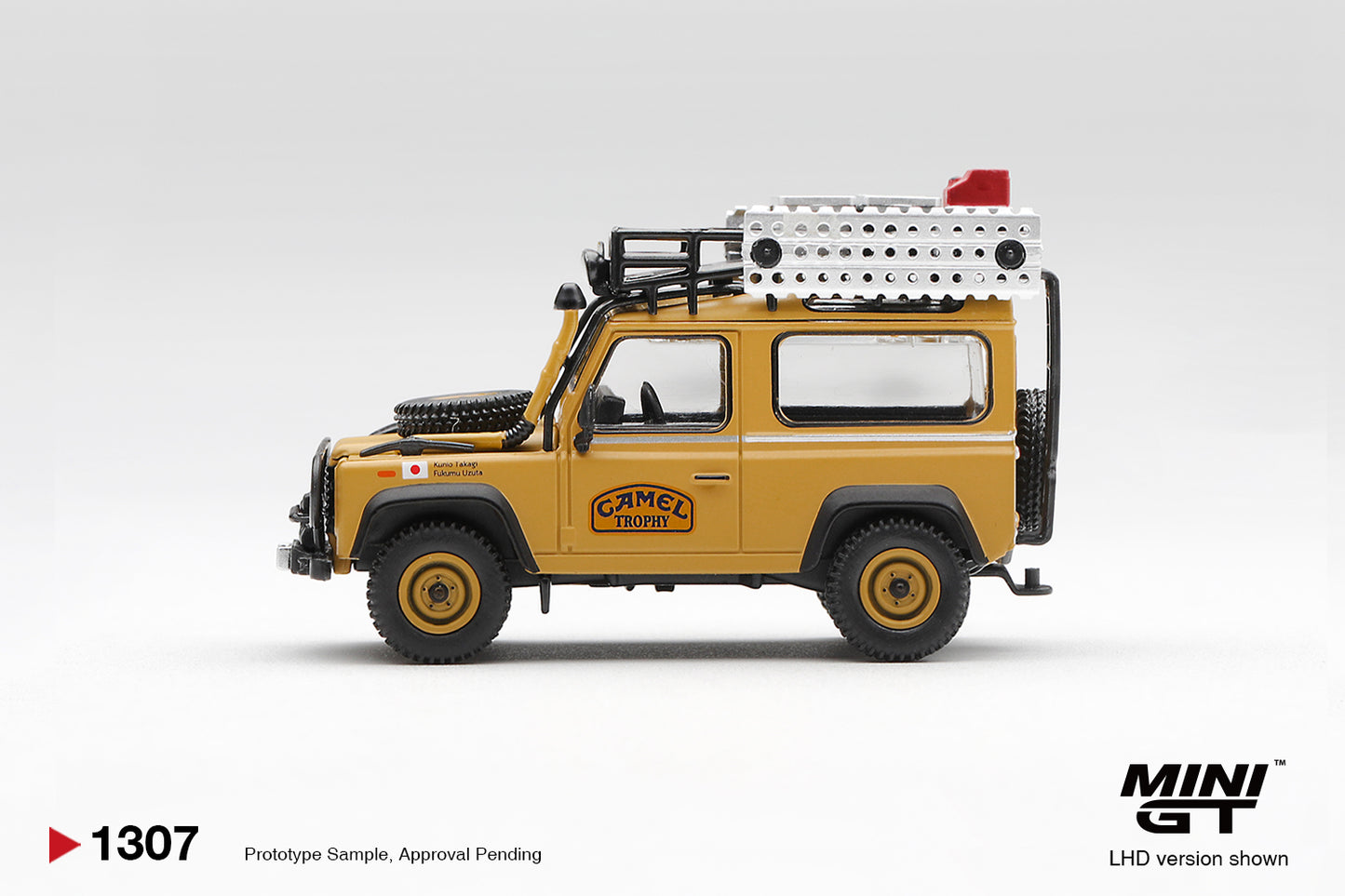 Mini GT - Land Rover Defender 90 1985 Camel Trophy Borneo Team Japan - BOX - PRE ORDER - Torque Tribe