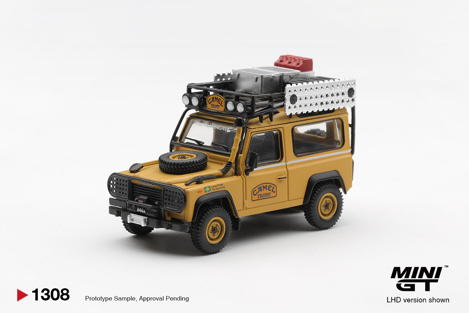 Mini GT - Land Rover Defender 90 1985 Camel Trophy Borneo Team Brazil - BOX - PRE ORDER - Torque Tribe