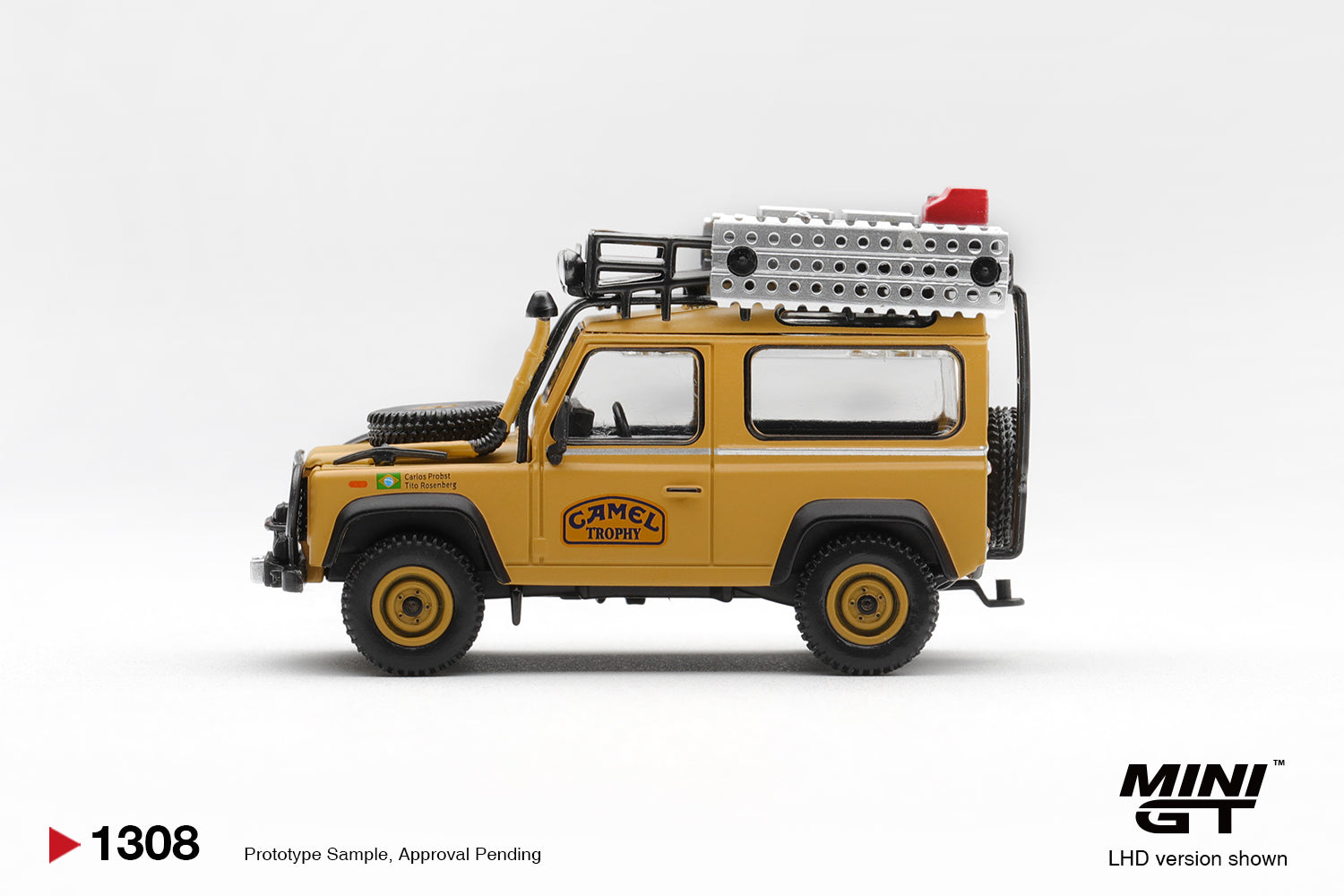 Mini GT - Land Rover Defender 90 1985 Camel Trophy Borneo Team Brazil - BOX - PRE ORDER - Torque Tribe
