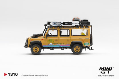Mini GT - Land Rover Defender 110 1998 Camel Trophy Tierra Del Fuego CT ROMANIA - BOX - PRE ORDER - Torque Tribe