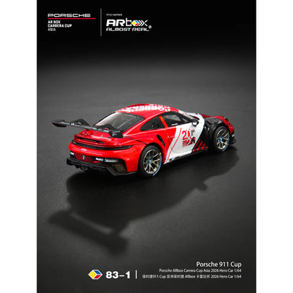 Almost Real - Porsche ARbox Carrera Cup Asia 2026 Hero Car - 1:64 Scale Model - PRE ORDER