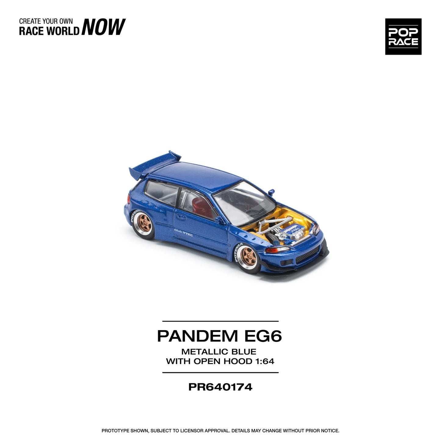 Pandem EG6 with open hood - Pop Race - Torque Tribe