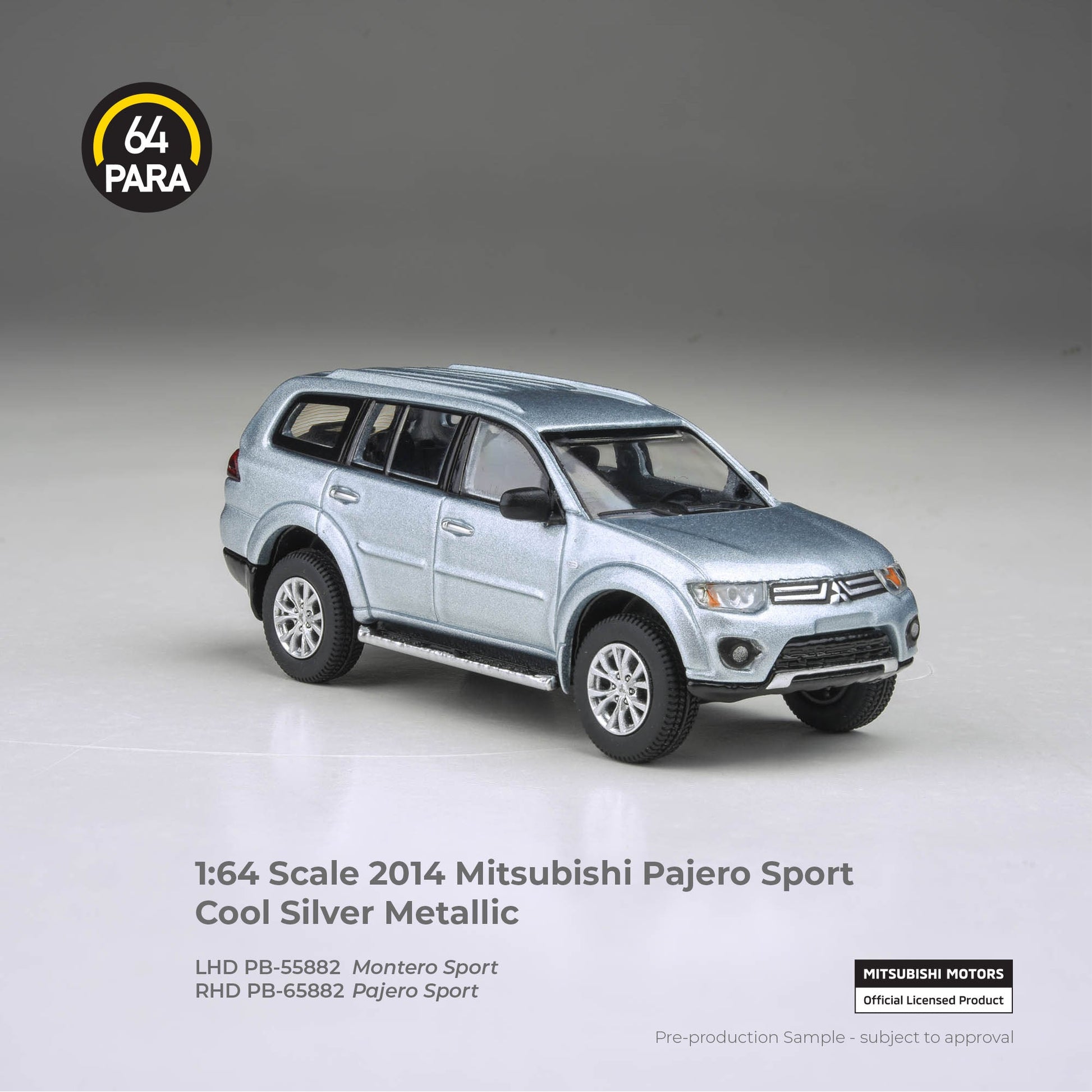 Para 64 Mitsubishi Pajero Sport Cool 2014 1:64 Silver Metallic - view 4