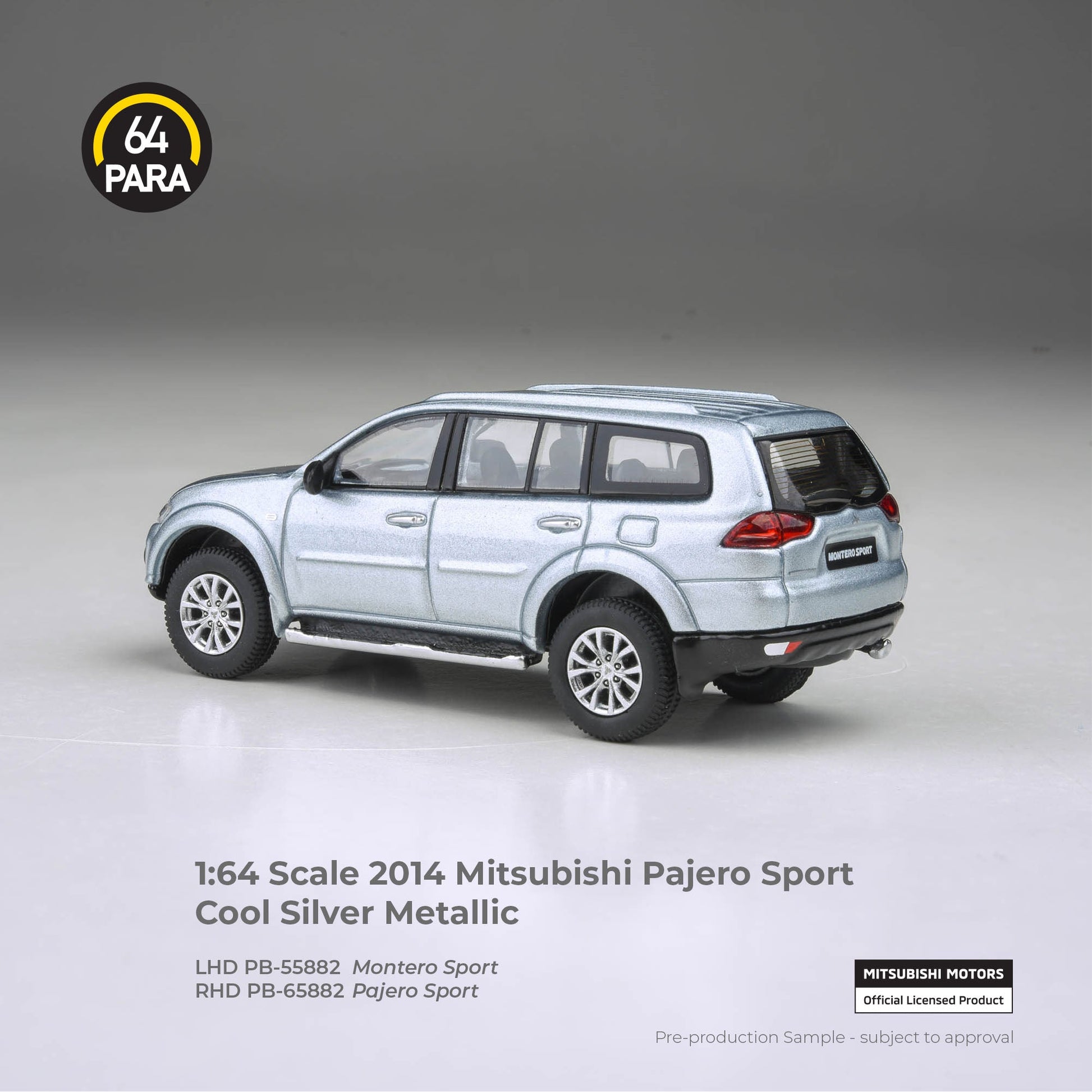 Para 64 Mitsubishi Pajero Sport Cool 2014 1:64 Silver Metallic - view 2