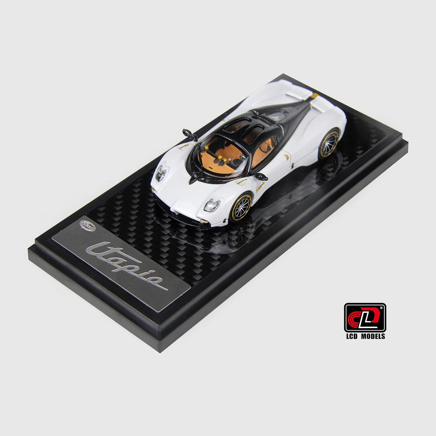 LCD Models - Pagani Utopia Coupe - Black&White - 1:64 Scale - Torque Tribe