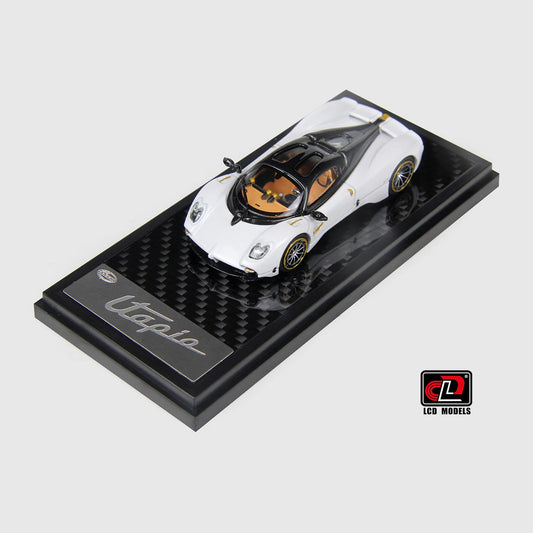LCD Models - Pagani Utopia Coupe - Black&White - 1:64 Scale - Torque Tribe