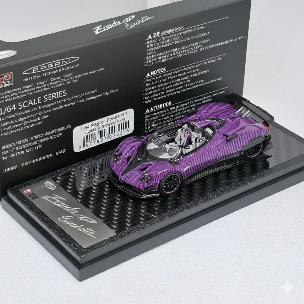 LCD Models - Pagani Zonda HP - Carbon Purple - 1:64 Scale - Torque Tribe