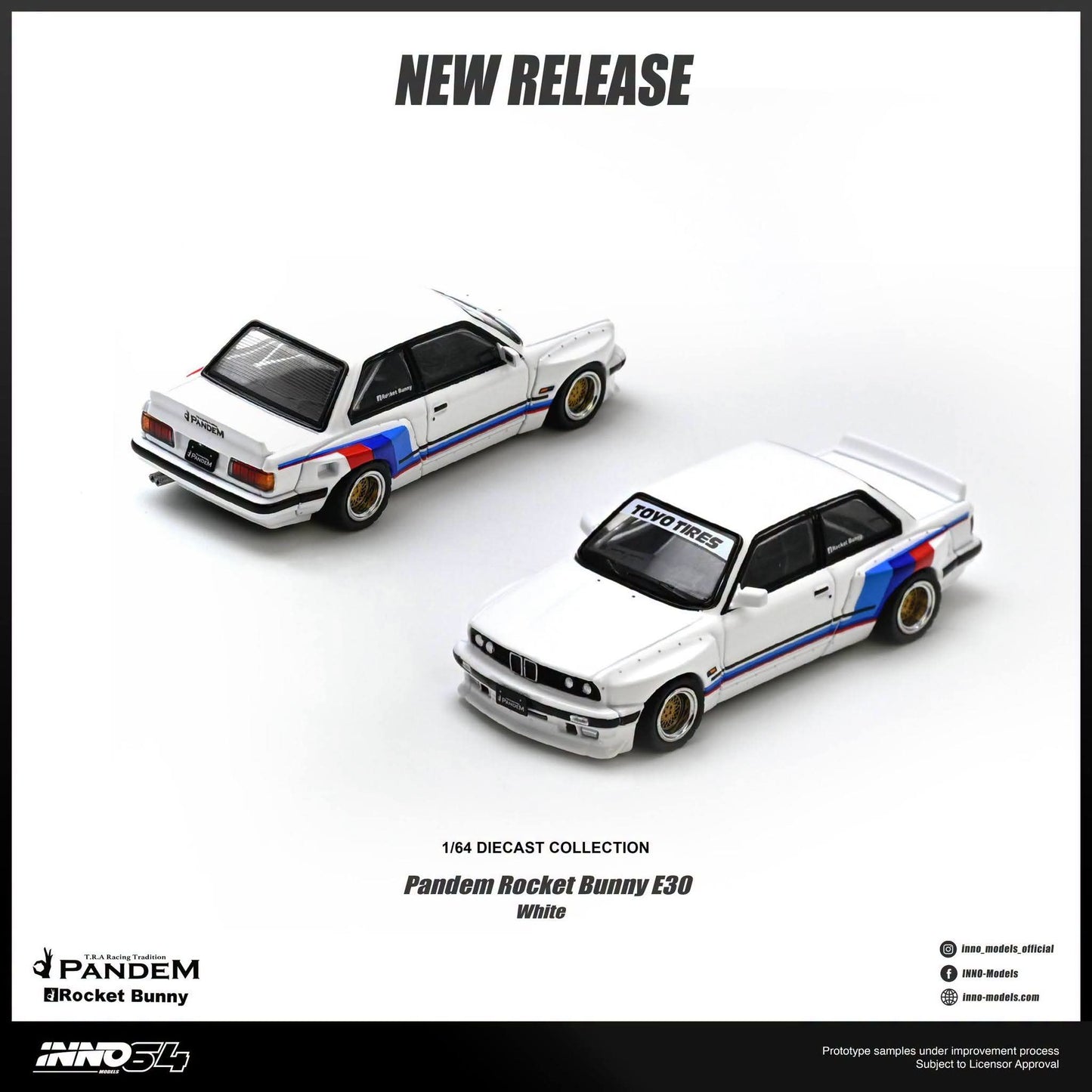 Inno64 - Pandem Rocket Bunny E30 - White - 1:64 Scale Model - PRE ORDER