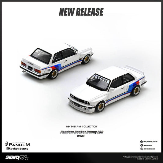 Inno64 - Pandem Rocket Bunny E30 - White - 1:64 Scale Model - PRE ORDER