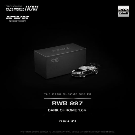 Pop Race - RWB 997 DARK CHROME - Diecast Model - 1:64 - PRE ORDER - Torque Tribe