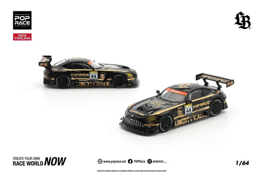 Pop Race - LBWK AMG GT3 EVO - Black - 1:64 Scale Model - PRE ORDER