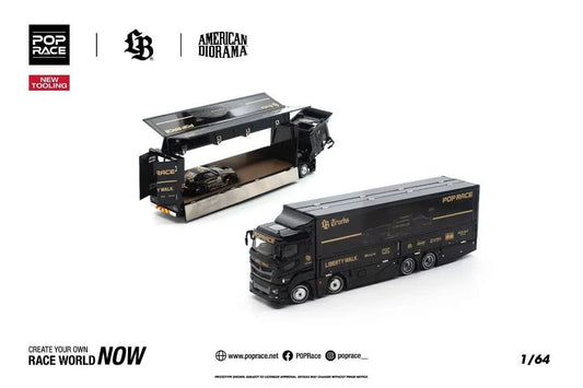 Pop Race - LBWK Truck - Black - 1:64 Scale Model - PRE ORDER