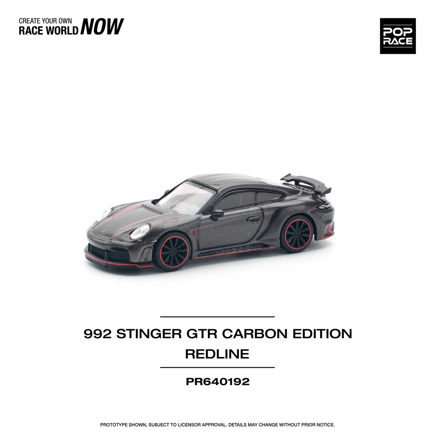 Pop Race - 992 Stinger GTR Carbon Edition Redline - 1:64 - Diecast Model - Torque Tribe