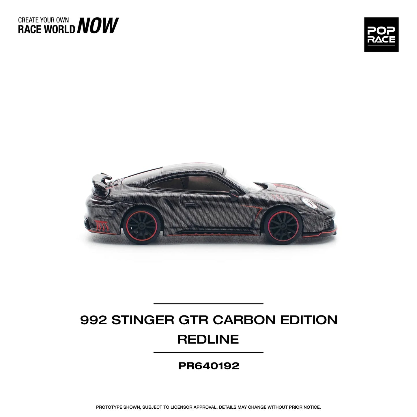 Pop Race - 992 Stinger GTR Carbon Edition Redline - 1:64 - Diecast Model - Torque Tribe