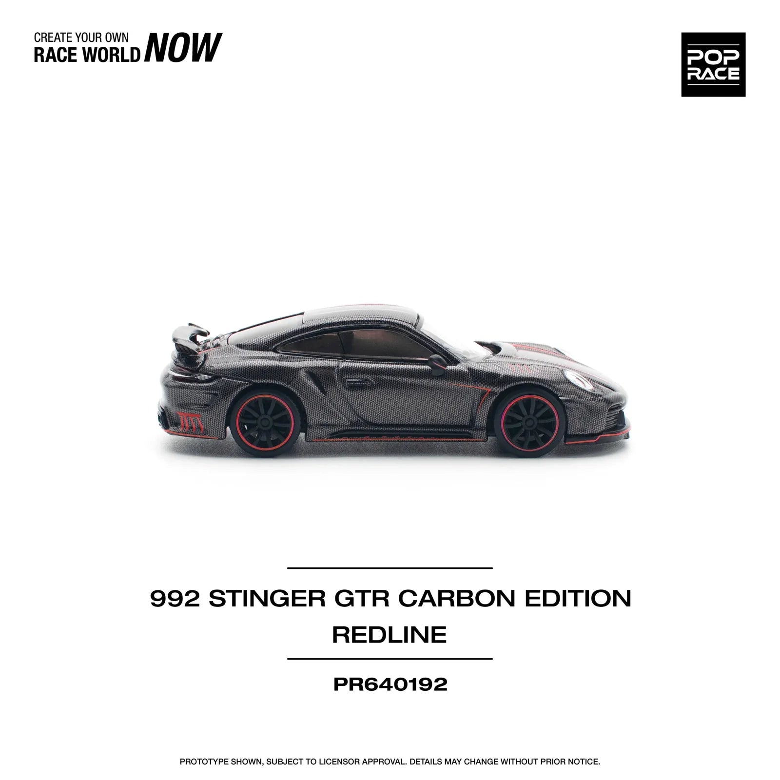 Pop Race - 992 Stinger GTR Carbon Edition Redline - 1:64 - Diecast Model - Torque Tribe