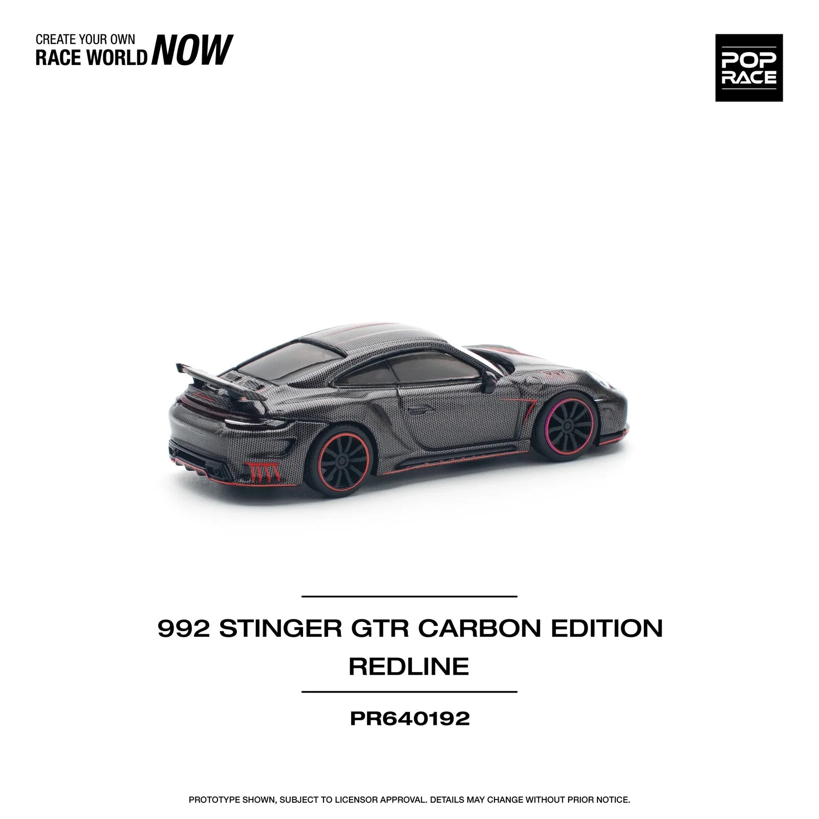 Pop Race - 992 Stinger GTR Carbon Edition Redline - 1:64 - Diecast Model - Torque Tribe