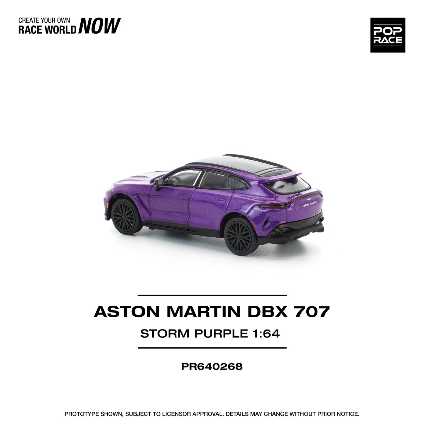 Pop Race - Aston Martin DBX 707 - Purlpe - 1:64 - Diecast Model - Torque Tribe