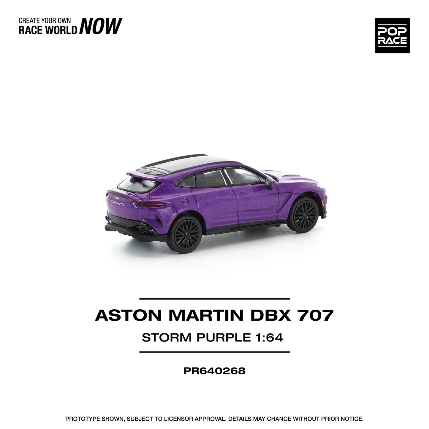 Pop Race - Aston Martin DBX 707 - Purlpe - 1:64 - Diecast Model - Torque Tribe